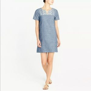 J Crew Washed Chambray Dress Womens Sz XS